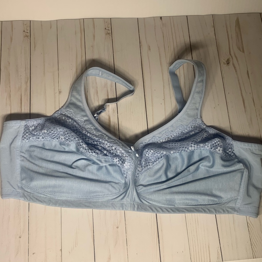 Glamorise Light Blue Purple No Wire Bra 50C